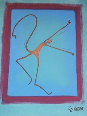 Spider monkey painting